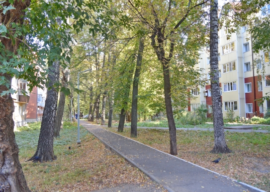 Адрес: ул. Новаторов, дом 1, Количество комнат: 3, Общая площадь: 55.9 м<sup>2</sup>, Жилая площадь: 42 м<sup>2</sup>, Площадь кухни: 6.4 м<sup>2</sup>, Этаж: 3/5, Тип дома: Кирпичный, Район: Советский