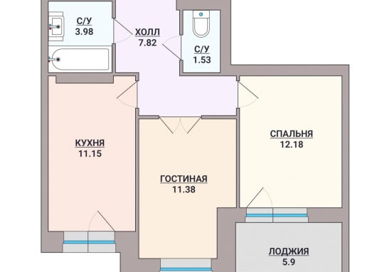<strong>Хотите купить полноценную 2-комн.