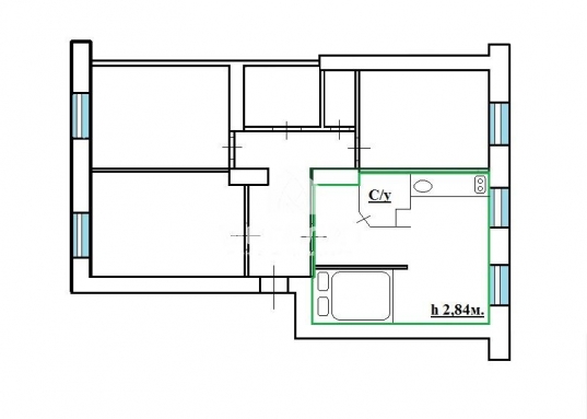 Квартира - студия у станции метро!