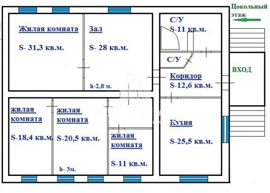 Адрес: ул. Каспийская, дом 9, Площадь дома: 274 м<sup>2</sup>, Площадь участка: 6 соток, Район: Советский