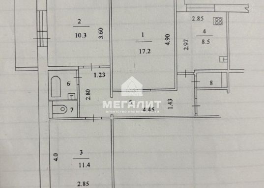 На продажу представлена 3-х комнатная квартира в Ново-Савиновском районе на 8-ом этаже 9-ти этажного дома по улице Лаврентьева д.12<br /><br />О квартире:<br />- общая площадь 63,1 кв.м, с лоджиями 69,1 кв.м.<br />- 3 раздельные комнаты: 17,2 кв.м, 11,4 кв.м, 10,3 кв.м<br />- кухня правильной квадратной формы 8,5 кв.м<br />- квартира чистая, ухоженная, хорошие межкомнатные двери, пластиковые окна<br />- раздельный санузел<br />- две застекленные обшитые лоджии с выходом из спален общей площадью 7,6 м. и 4,8 м, новые стеклопакеты<br /><br />О доме:<br />- дом после кап.